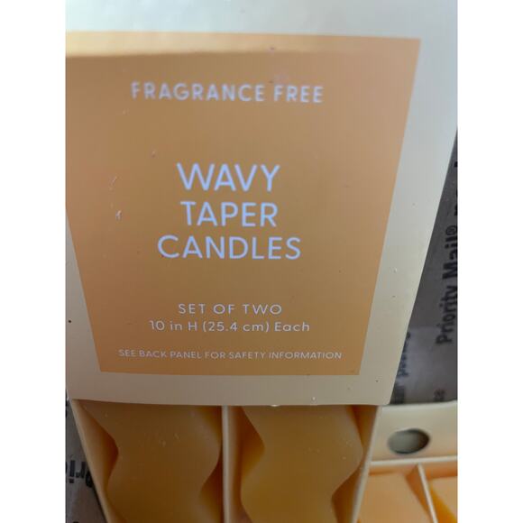 Bundle (7-2 pack) Wizard Gold 10” Wavy Taper Candles & 1- Floral Shaped - Picture 5 of 5